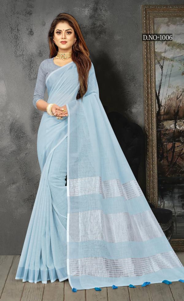 Sangam Karigiri Designer Linen Saree